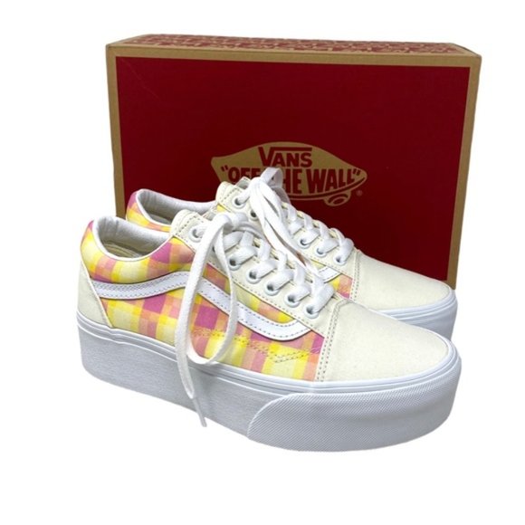 VANS Old Skool Platform Shoes Plaid Multi Sneakers Canvas Women Size VN0A7Q5MGBX - Picture 9 of 11
